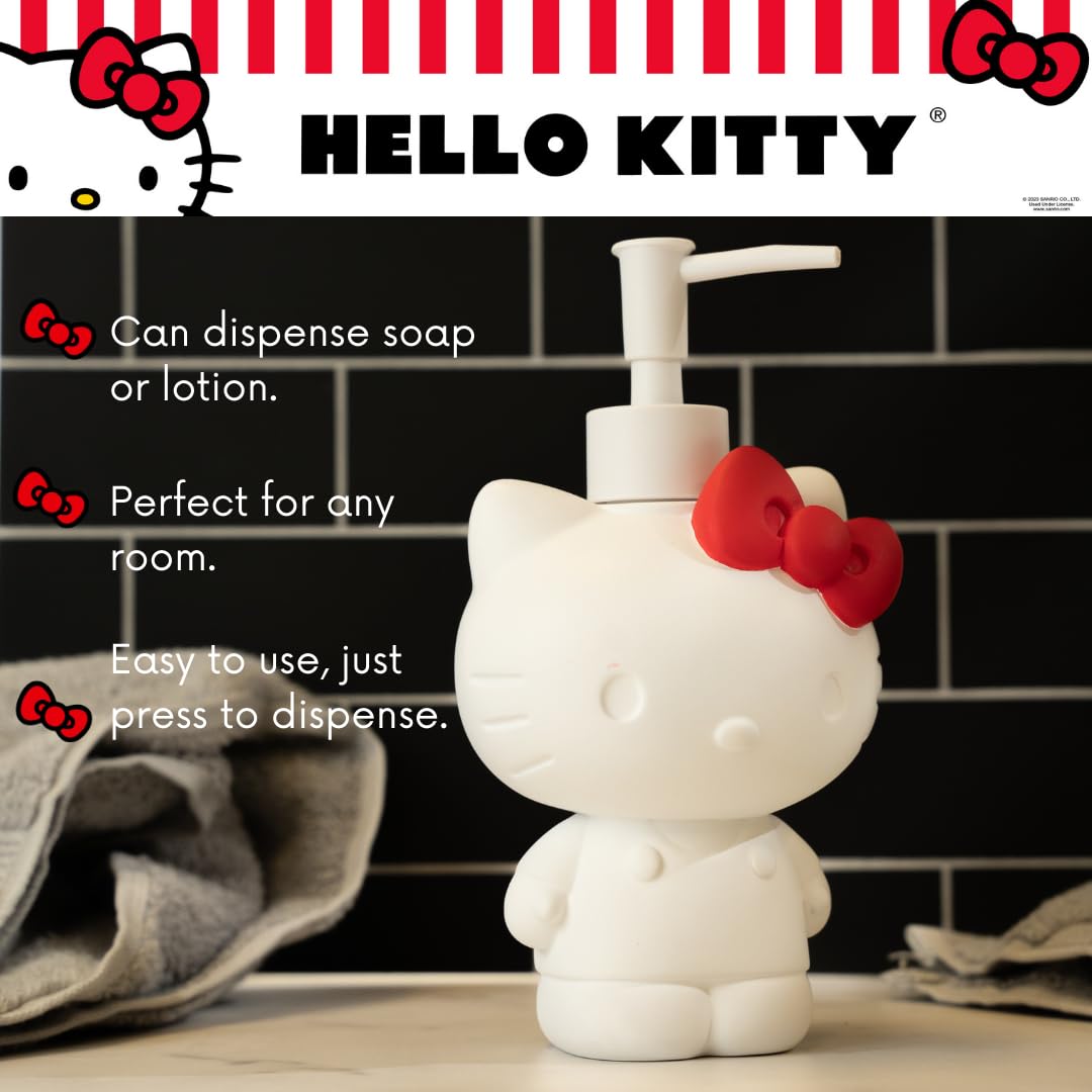 Collectibles Hello Kitty Soap/Lotion/Hand Sanitizer Resin Pump Dispenser, 10.36 Ounces, (Officially Licensed Product) By Franco